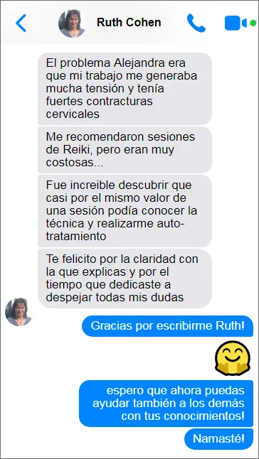 Un comentario de alumno: 'Te felicito por la claridad con la que explicas y por el tiempo que dedicaste a despejar todas mis dudas'