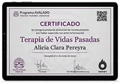 Certificado Oficial de Terapia de Vidas Pasadas