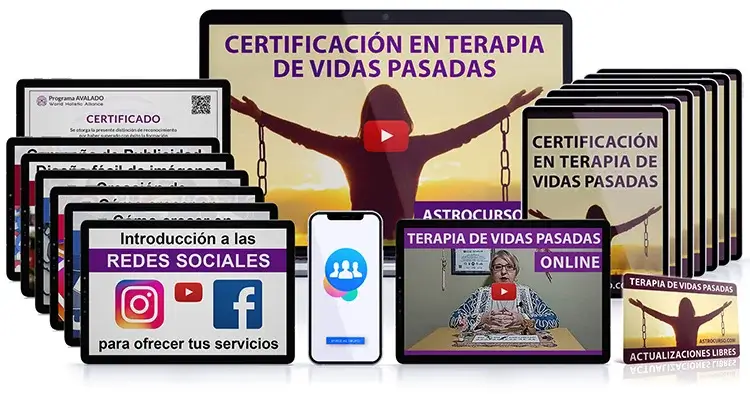 Contenidos del curso Certificación en Terapia de Vidas Pasadas