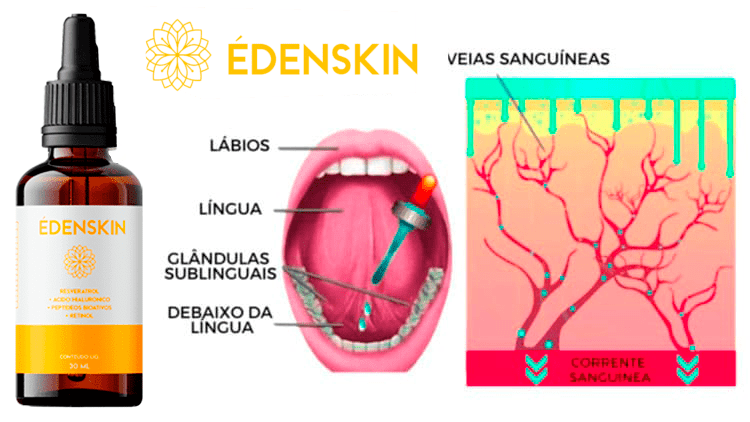 Banner sobre como usar Eden Skin embaixo da língua