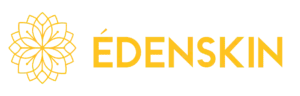 Logotipo com fundo transparente oficial do Édenskin com o ícone e o nome escrito por extenso