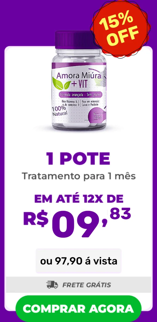 1 pote do Amora Miúra + Vit com 15% de Desconto + Frete Grátis