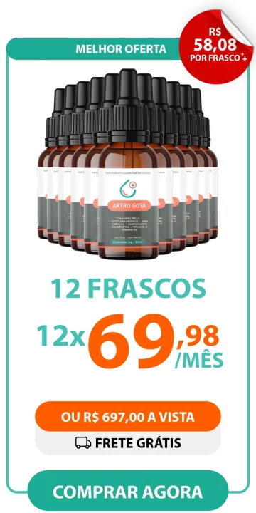 12 frascos de Artro Gota com frete grátis