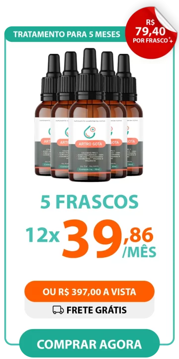 5 frascos de Artro Gota com frete grátis