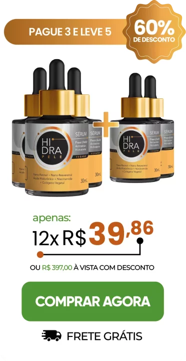 Promoção Hidra Pele Pague 3 e Leve 5 com 60% de Desconto